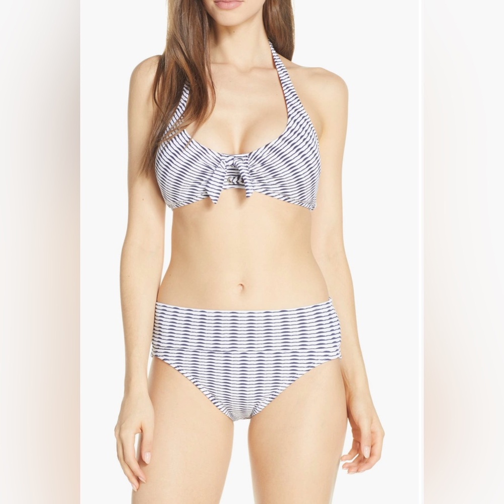 Tommy Bahama Island Cays Navy White Stripe Bikini Set- Size XL